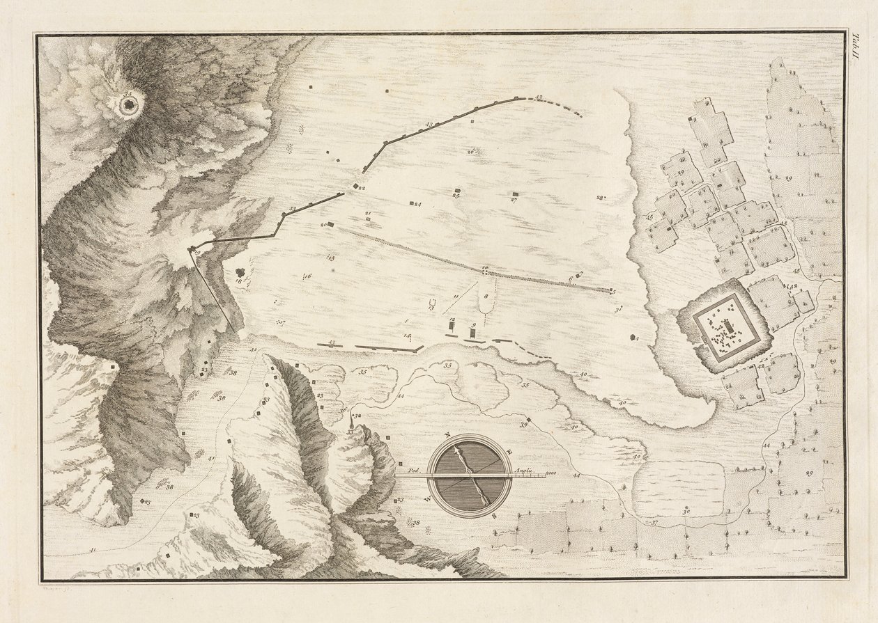 Een geometrisch plan van de verwoeste stad Palmyra, 1753 door Giovanni Battista 1712 86 after Borra