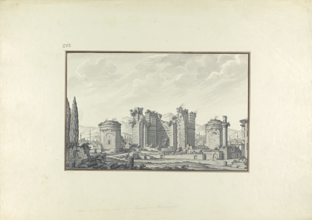 Kizil Avlu, de Centrale Hal, in Pergamon door Giovanni Battista Borra