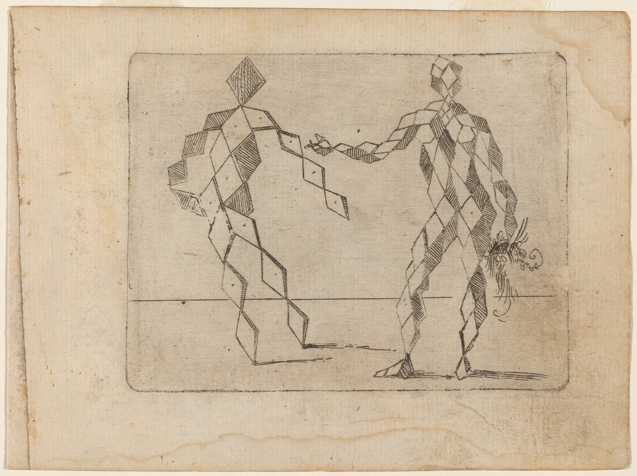 Uit "Bizzarie di varie Figure" door Giovanni Battista Bracelli