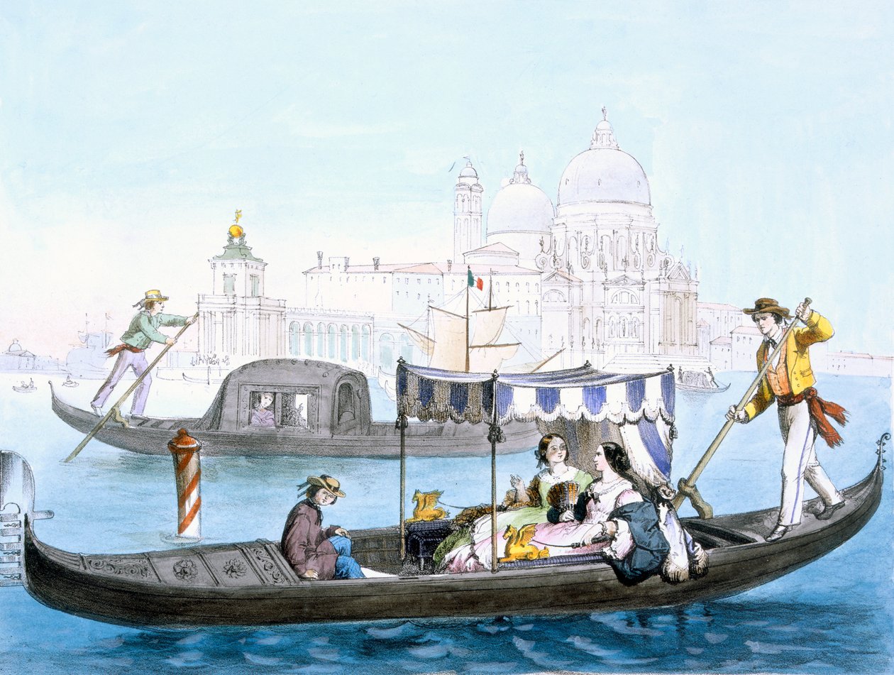 Venetiaanse Gondel, c1850 door Giovanni Battista Cecchini