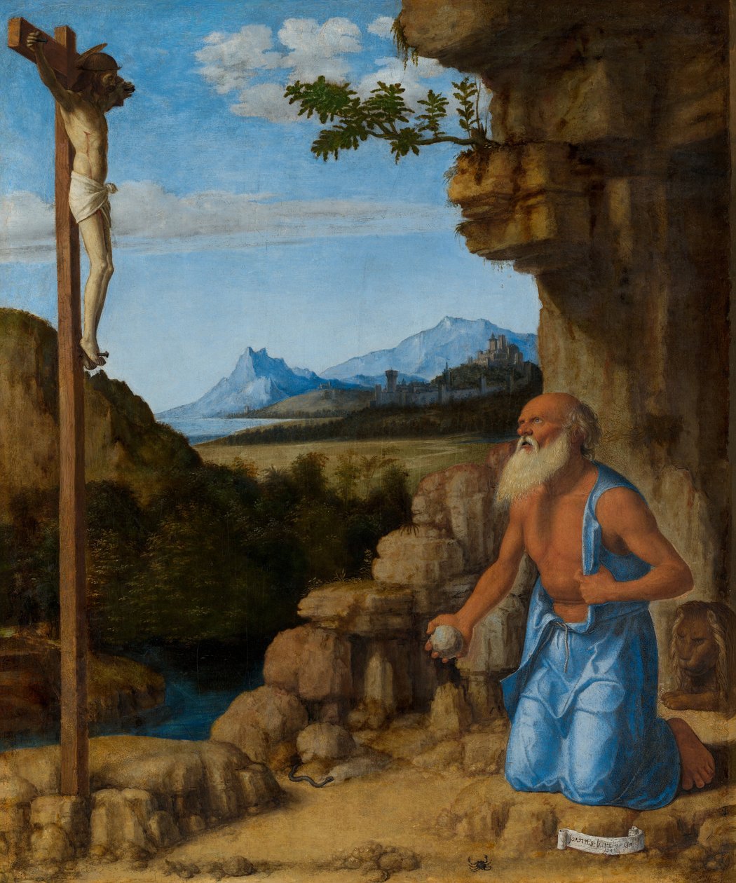 Sint Hiëronymus in de wildernis, ca. 1500-1505 door Giovanni Battista Cima da Conegliano
