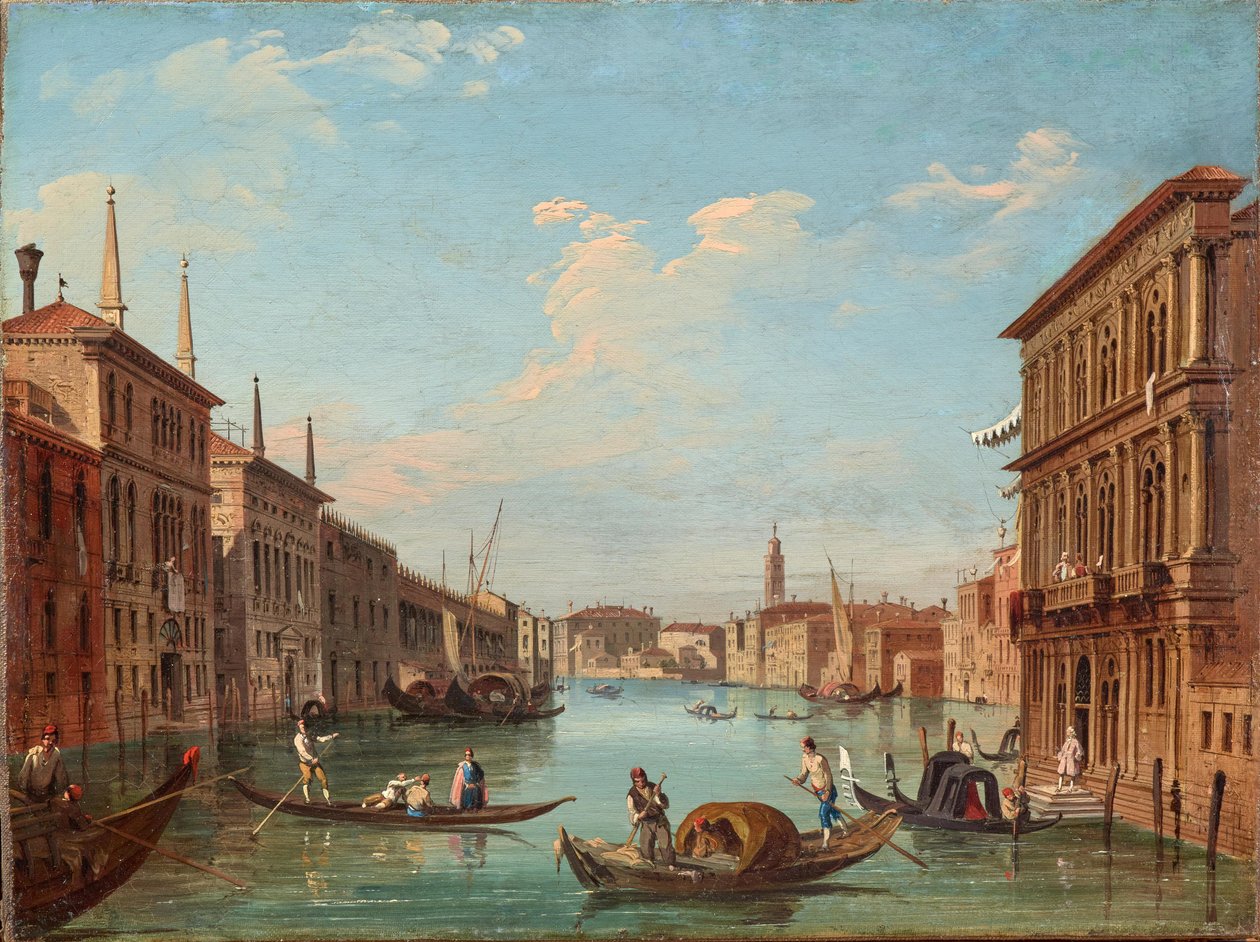 Giovanni Battista Cimaroli Canal Grande Venetië door Giovanni Battista Cimaroli