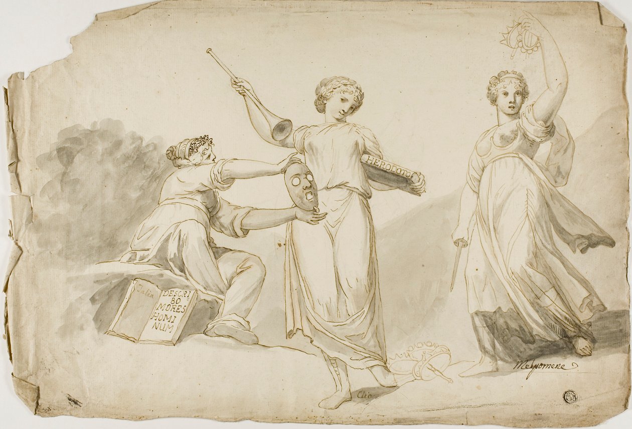 Thalia, Clio en Melpomene door Giovanni Battista Cipriani