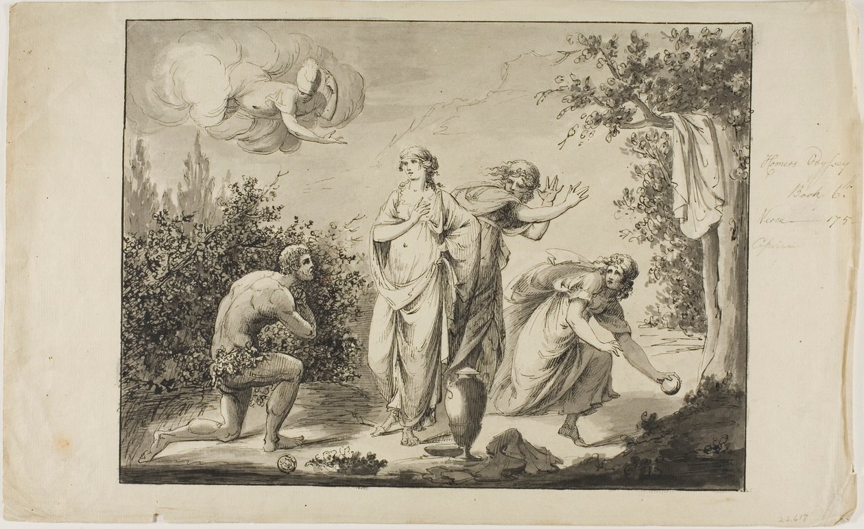 Ulysses en Nausicaa door Giovanni Battista Cipriani