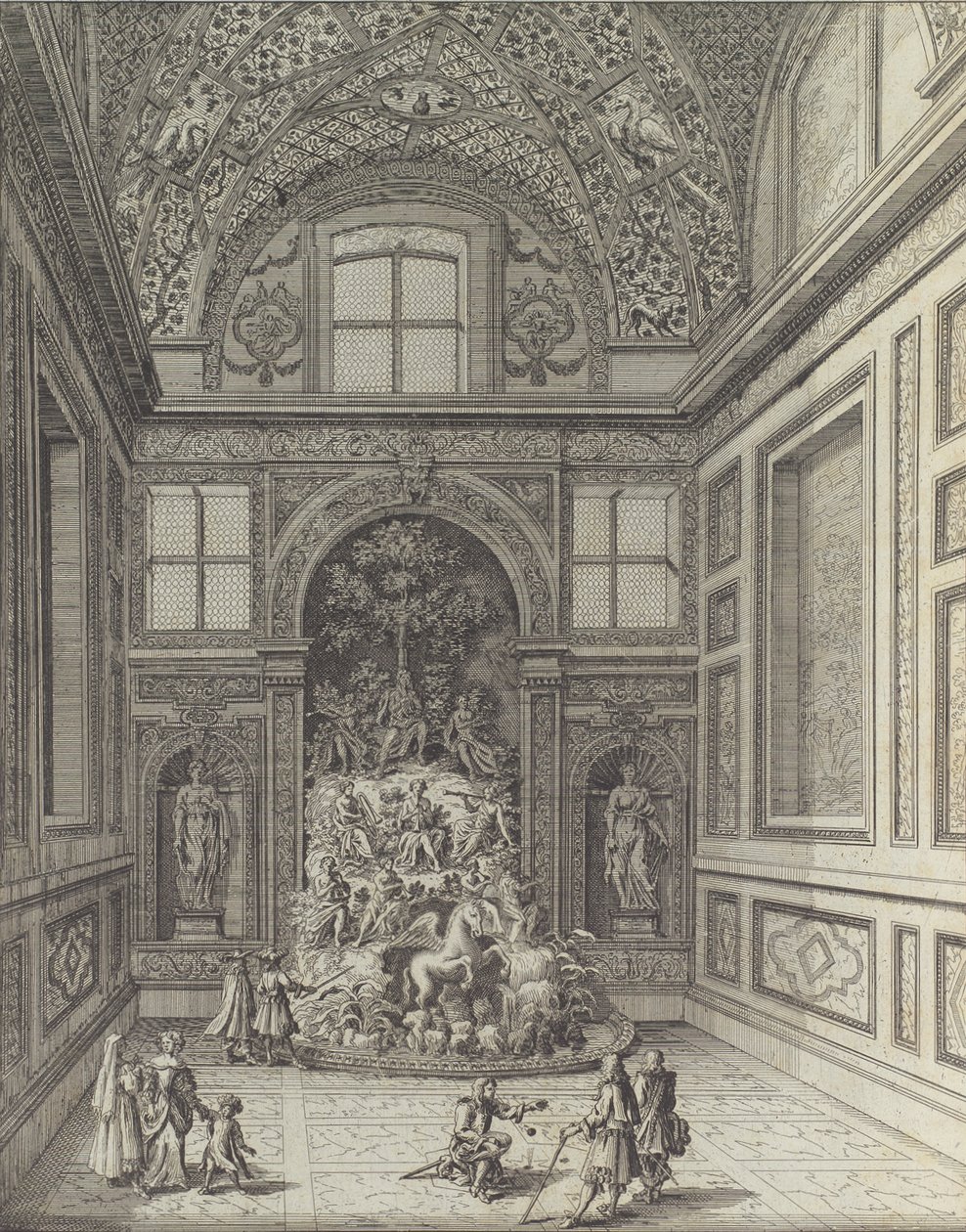Stanza de Venti in het Theater van Belvedere van Frascati door Giovanni Battista Falda