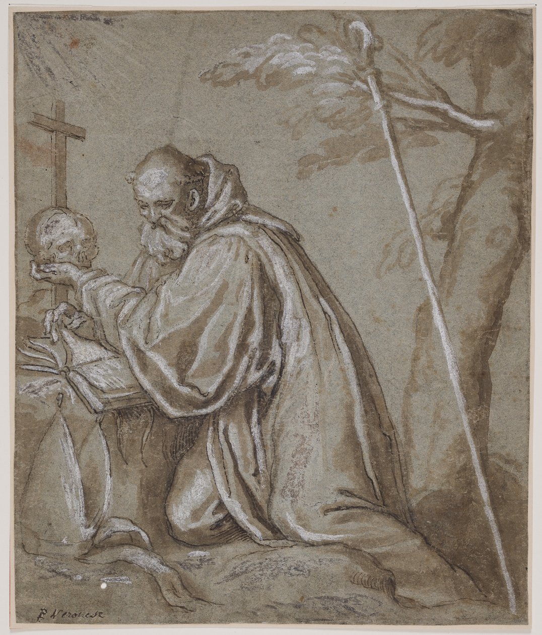 Sint Bernardus in boetedoening door Giovanni Battista Fontana