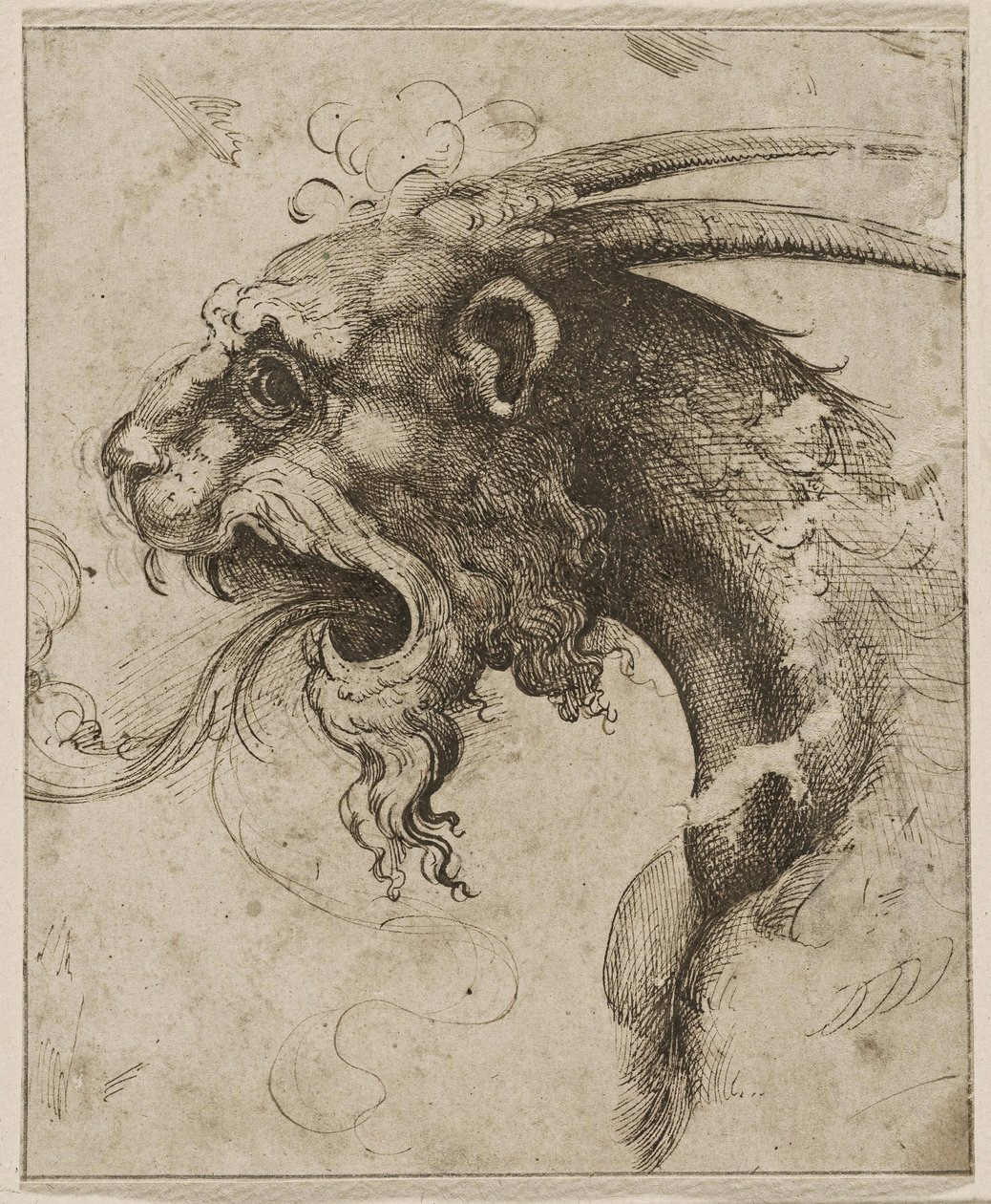 Hoofd van een Chimera door Giovanni Battista Franco