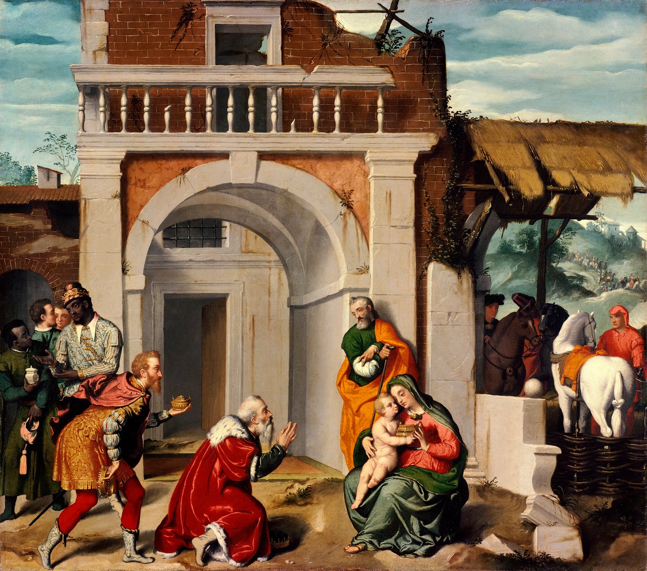 Aanbidding der Wijzen door Giovanni Battista Moroni