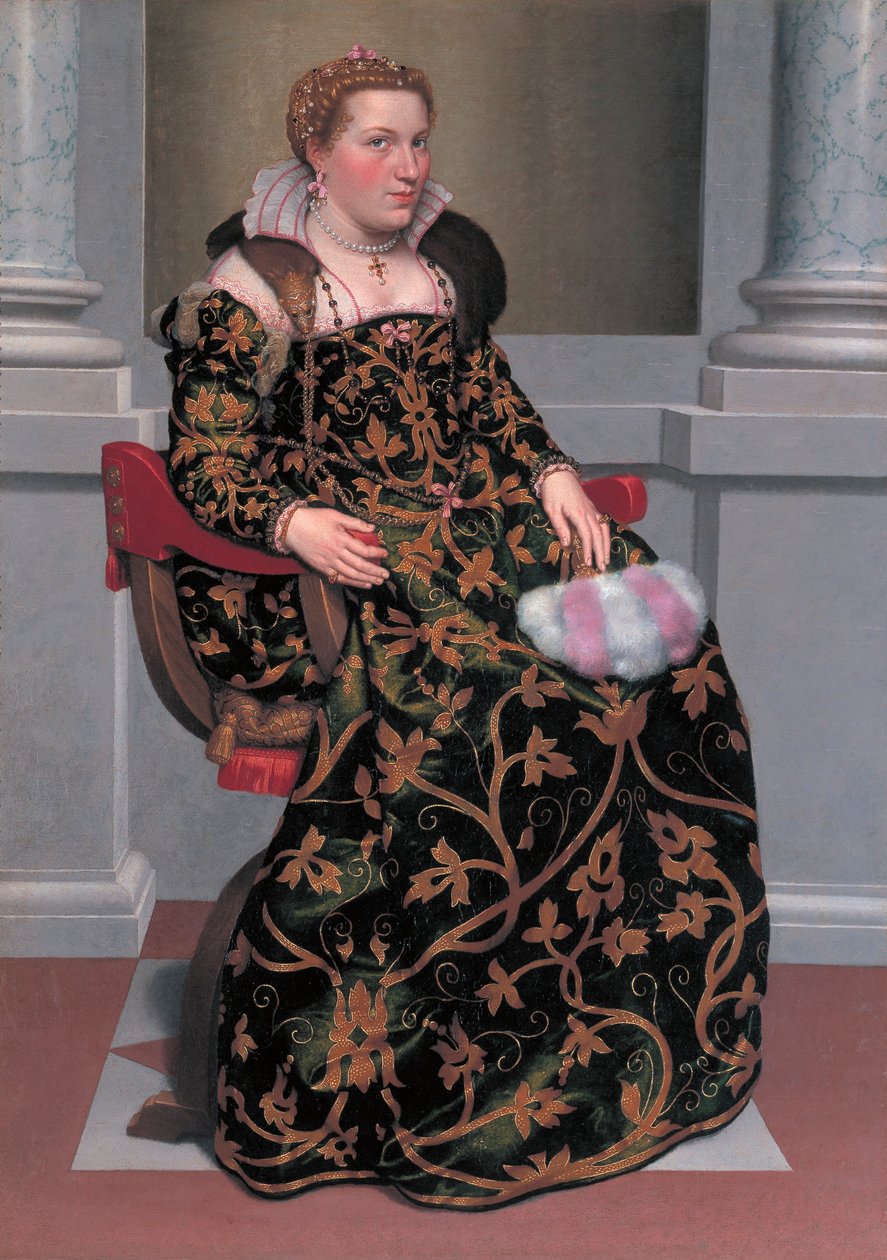 Portret van Isotta Brembati Grumelli door Giovanni Battista Moroni
