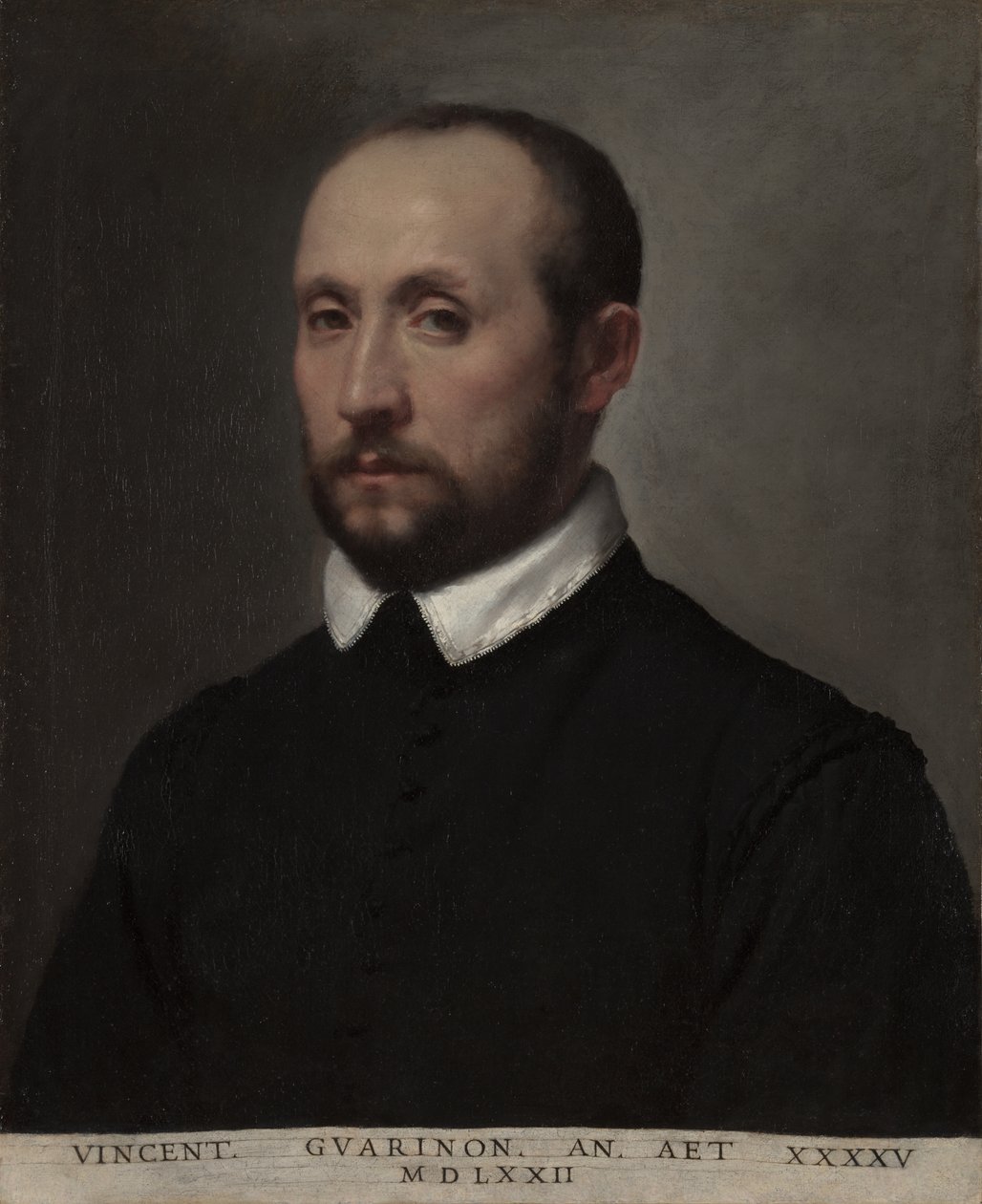 Portret van Vincenzo Guarignoni, ca. 1572 door Giovanni Battista Moroni