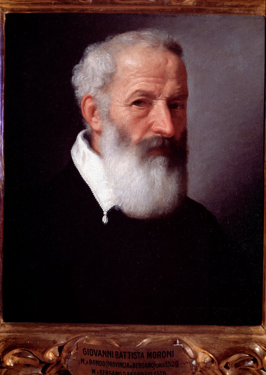 Portret van een oude man door Giovanni Battista Moroni