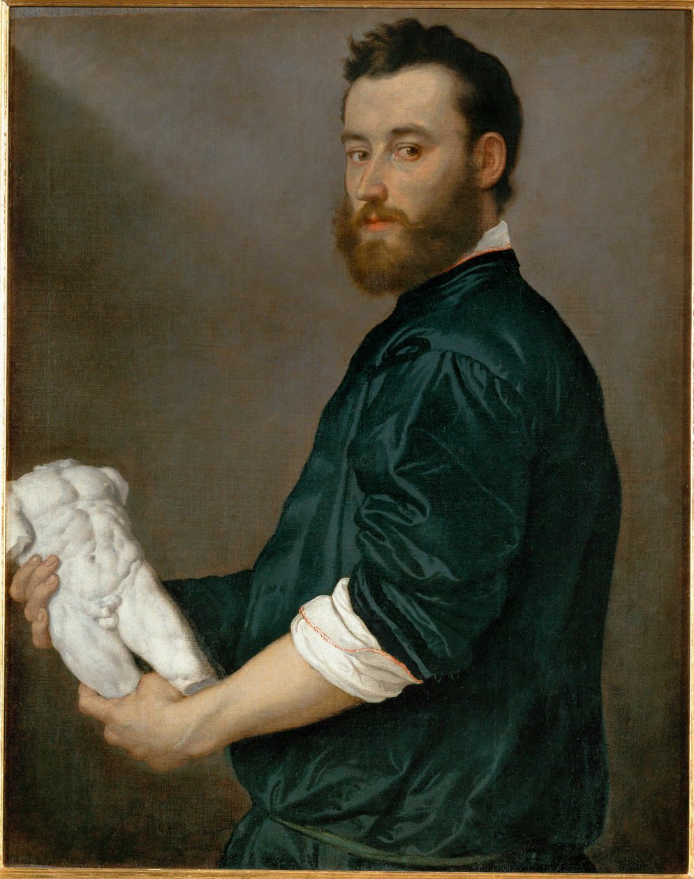 De beeldhouwer Alessandro Vittoria (schilderij op doek) door Giovanni Battista Moroni