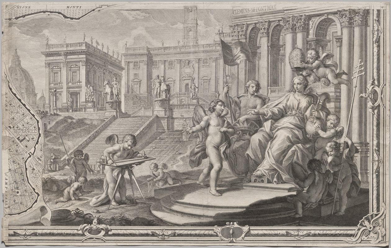 Nieuwe Plattegrond van Rome Uitgegeven door Giambattista Nolli in het Jaar 1748, bekend als La Pianta Grande di Roma door Giovanni Battista Nolli