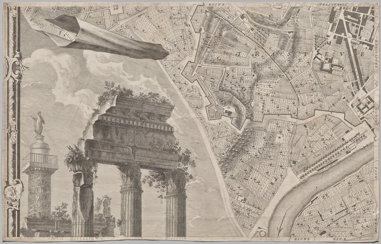 Nieuwe Plattegrond van Rome Uitgegeven door Giambattista Nolli in het Jaar 1748, bekend als La Pianta Grande di Roma door Giovanni Battista Nolli