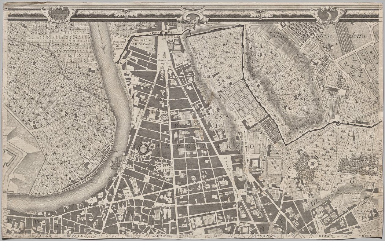 Nieuwe Plattegrond van Rome Uitgegeven door Giambattista Nolli in het Jaar 1748, bekend als La Pianta Grande di Roma door Giovanni Battista Nolli