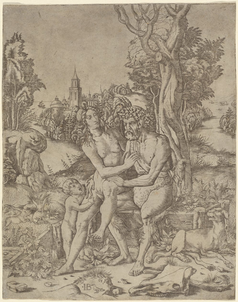 Faun Familie door Giovanni Battista Palumba