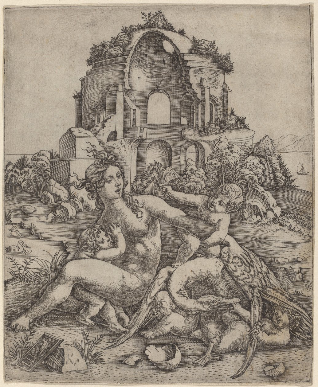 Leda en de Zwaan door Giovanni Battista Palumba