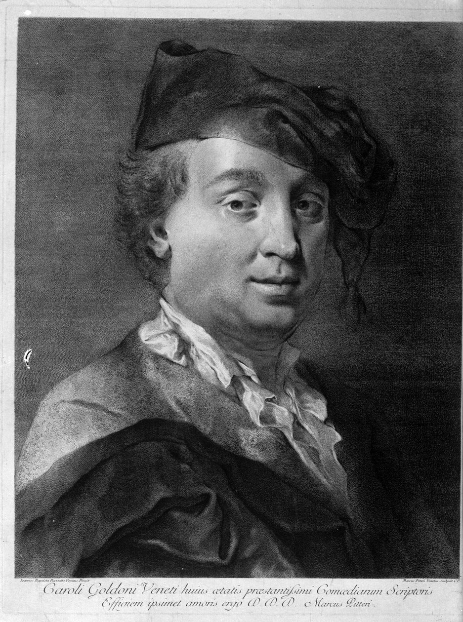 Carlo Goldoni 1707-1793, midden 18e eeuw door Giovanni Battista Piazzetta