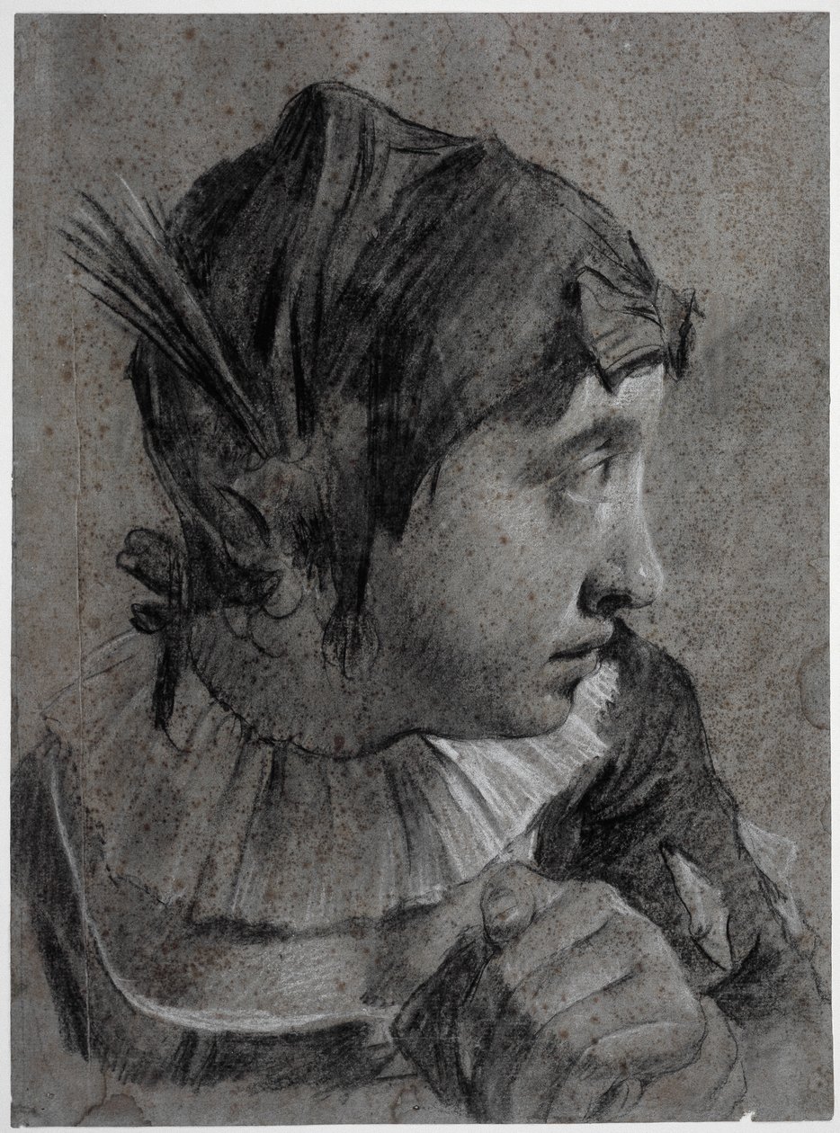 Hoofd van een jong meisje (Barbara Piazzetta?) door Giovanni Battista Piazzetta