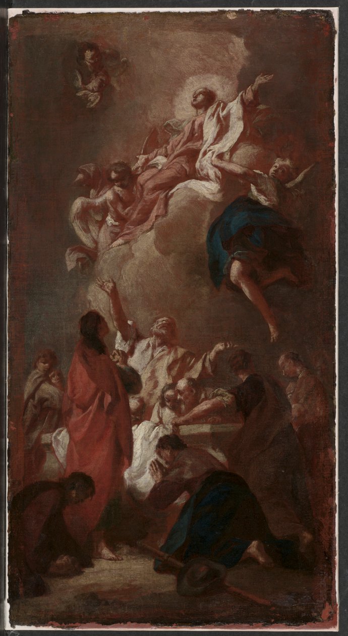 Schets voor "De tenhemelopneming van de Maagd" (voor St. James, Zbraslav, nabij Praag)?, c. 1744 door Giovanni Battista Piazzetta