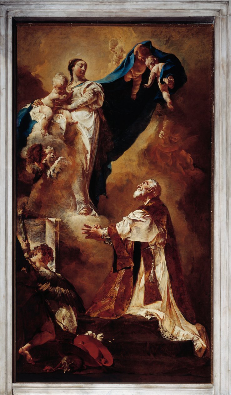 Maagd verschijnt aan Sint Filippus Neri door Giovanni Battista Piazzetta