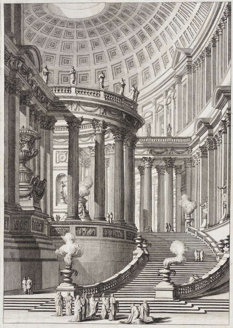 Antieke tempel door Giovanni Battista Piranesi