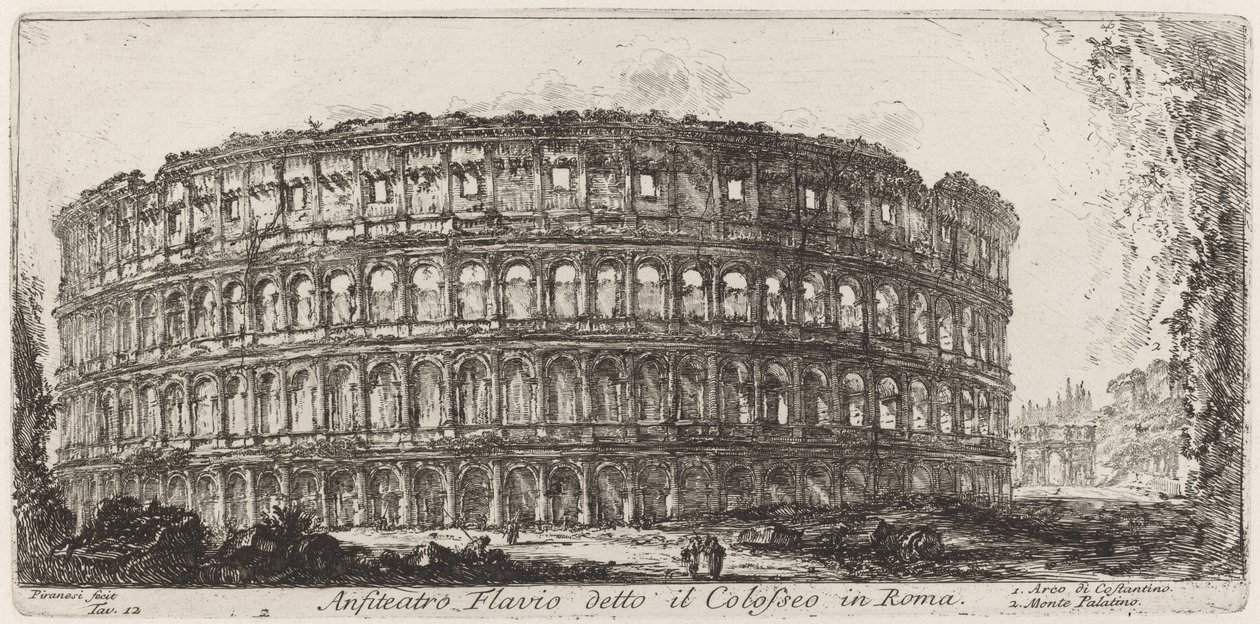 Amfitheater Flavius, bekend als het Colosseum door Giovanni Battista Piranesi