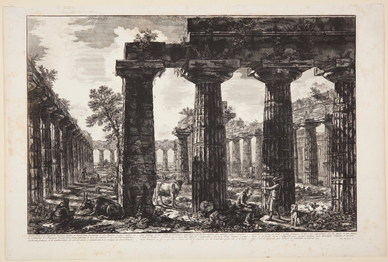 Een ander aanzicht van de in plaat V getekende en beschreven pronaosgevel [...] door Giovanni Battista Piranesi