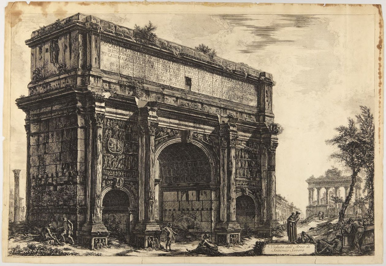 Boog van Septimius Severus door Giovanni Battista Piranesi