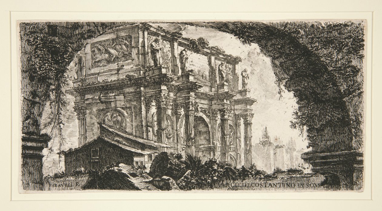 Arco di Costantino in Roma, uit Alcune Vedute di Archi Trionfali ed altri monumenti door Giovanni Battista Piranesi