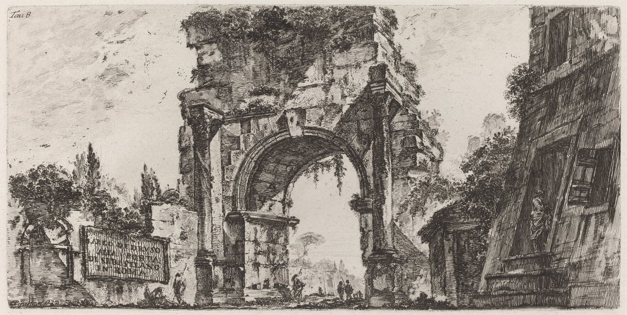 Boog van Drusus door Giovanni-Battista Piranesi