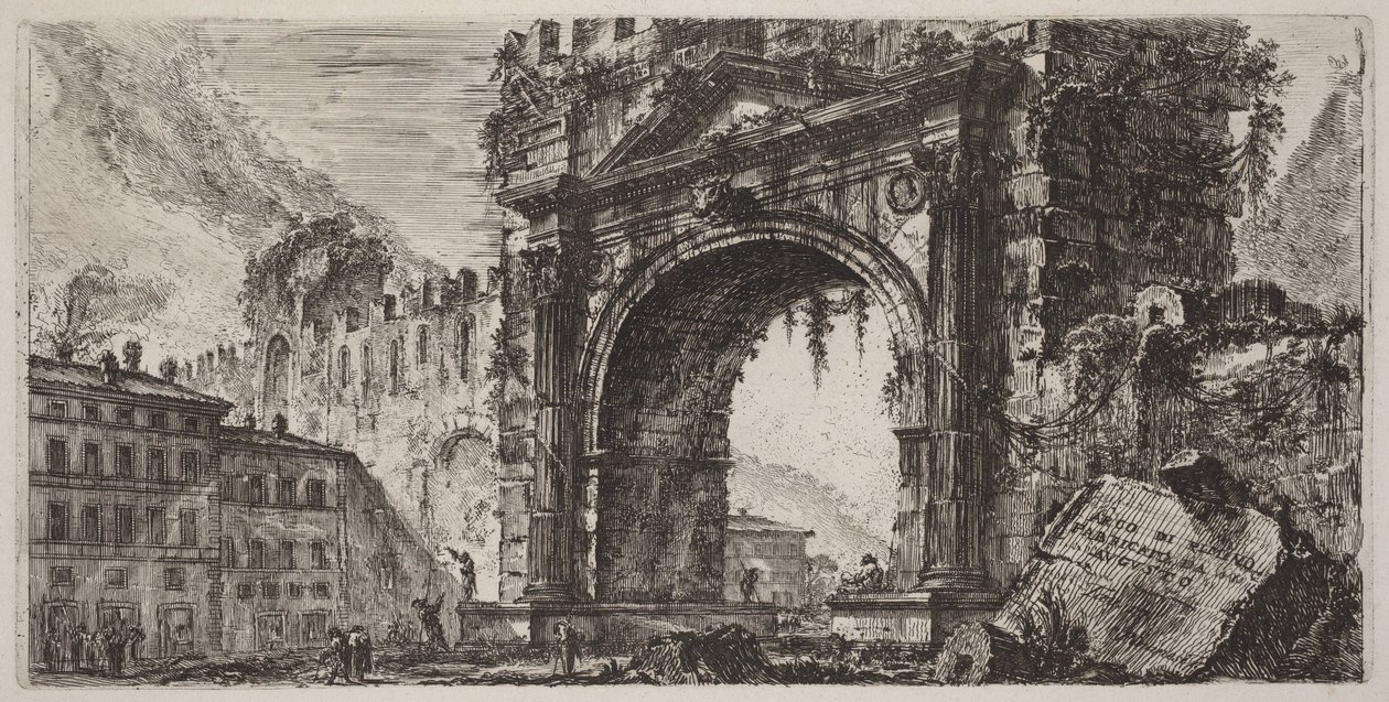 Boog van Rimini, gebouwd door Augustus door Giovanni Battista Piranesi
