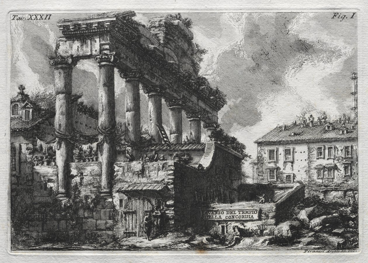 Avanco del Tempio della Concordia door Giovanni Battista Piranesi