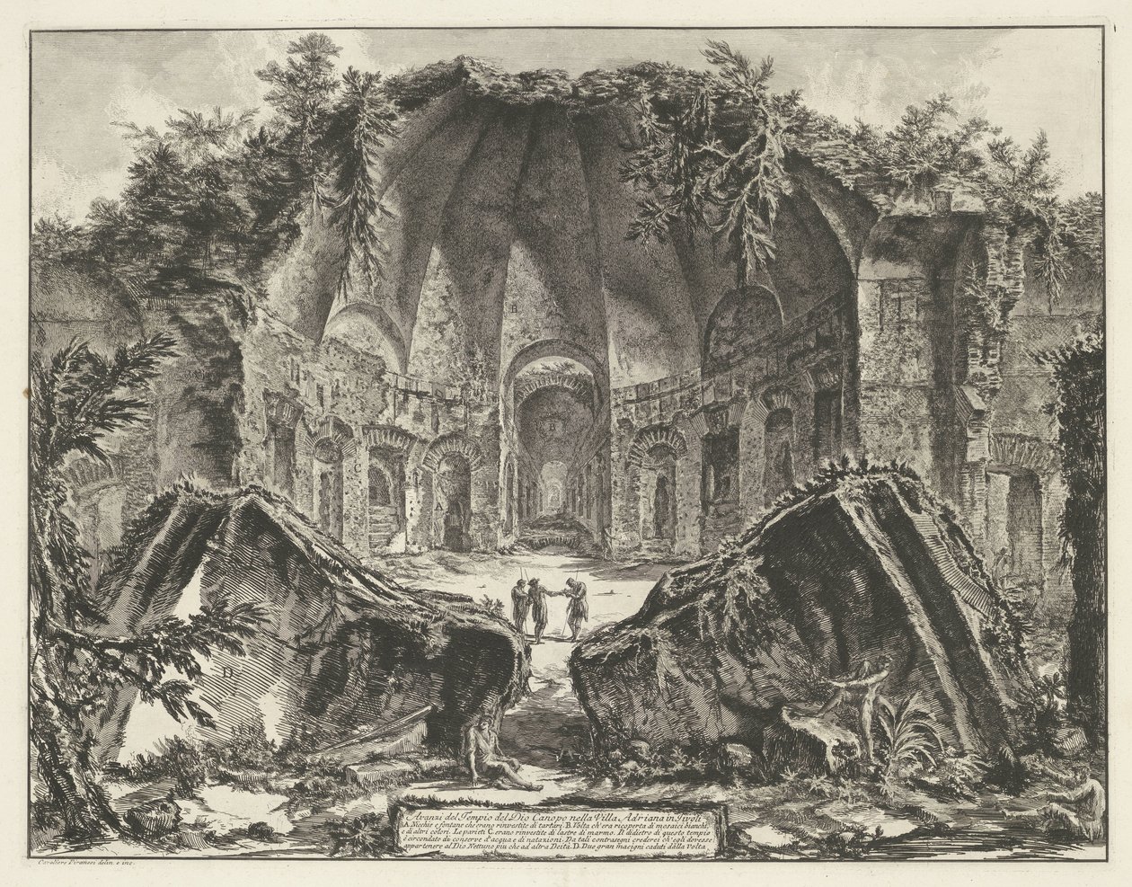 Canopus in de Villa Adriana te Tivoli door Giovanni Battista Piranesi