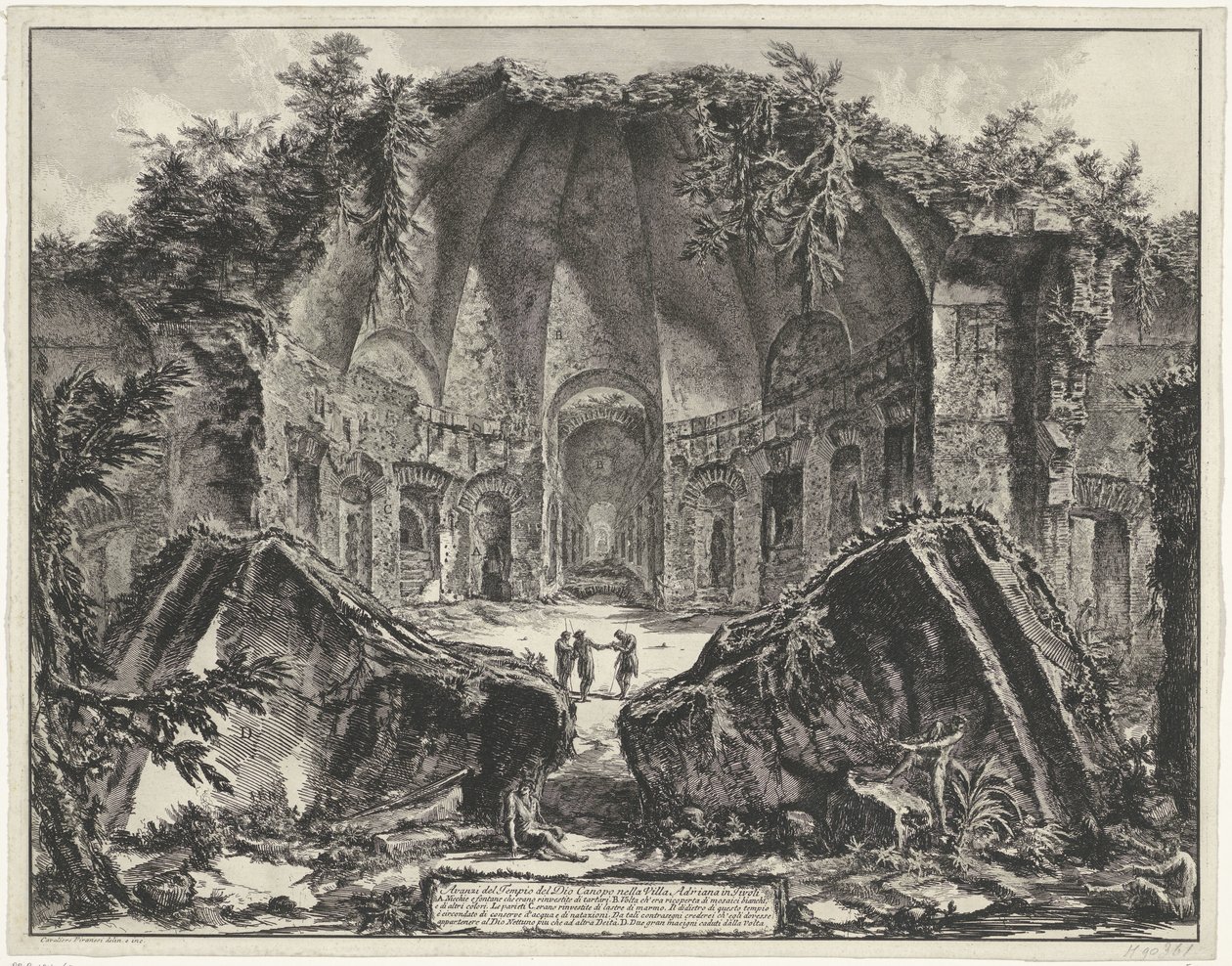 Canopus in de Villa Adriana te Tivoli door Giovanni Battista Piranesi