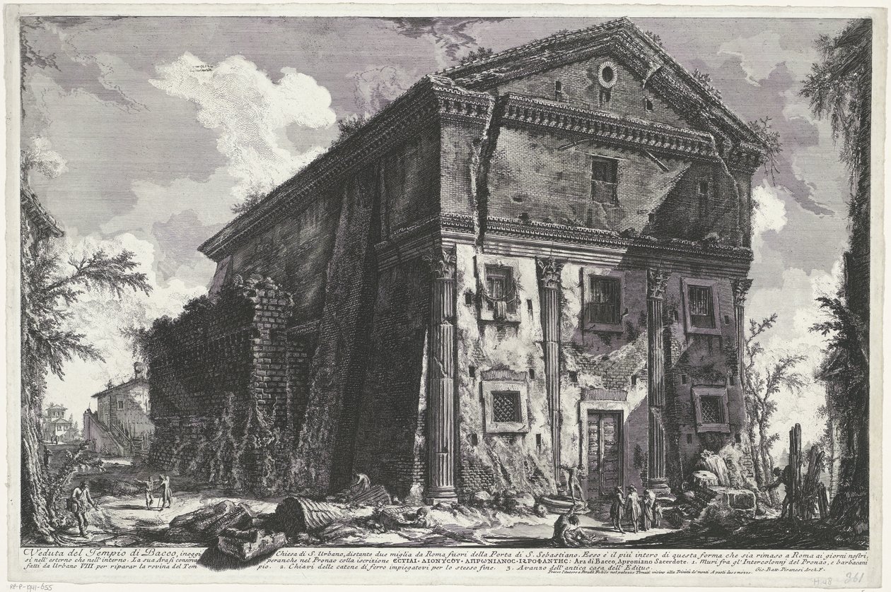 Chiesa di Sant’Urbano te Rome door Giovanni Battista Piranesi