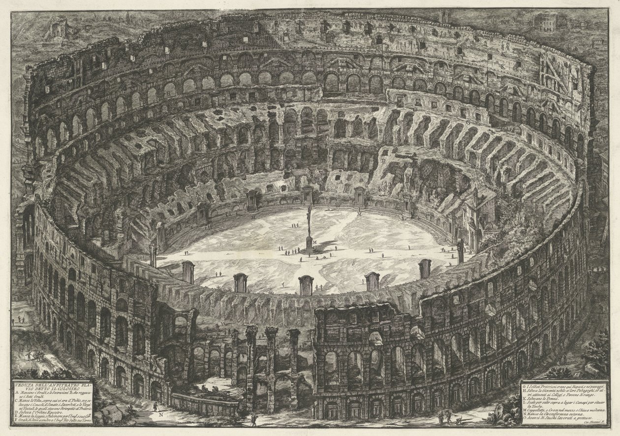 Colosseum te Rome door Giovanni Battista Piranesi