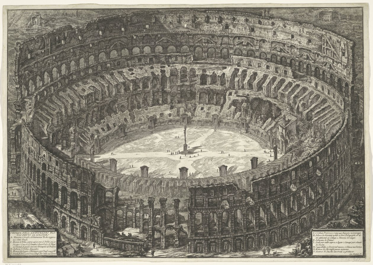Colosseum te Rome (Gezichten op Rome) door Giovanni Battista Piranesi
