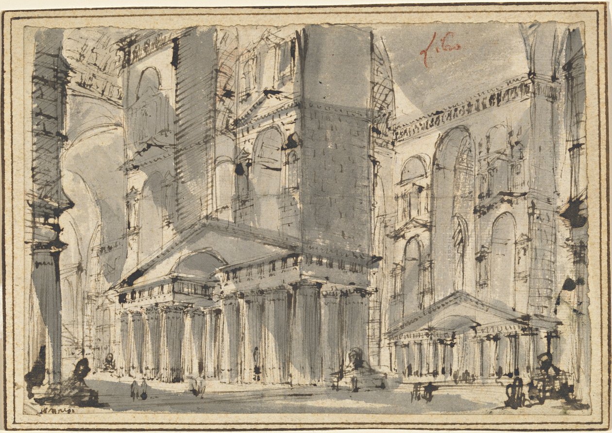 Fantasie van een antiek bad door Giovanni Battista Piranesi