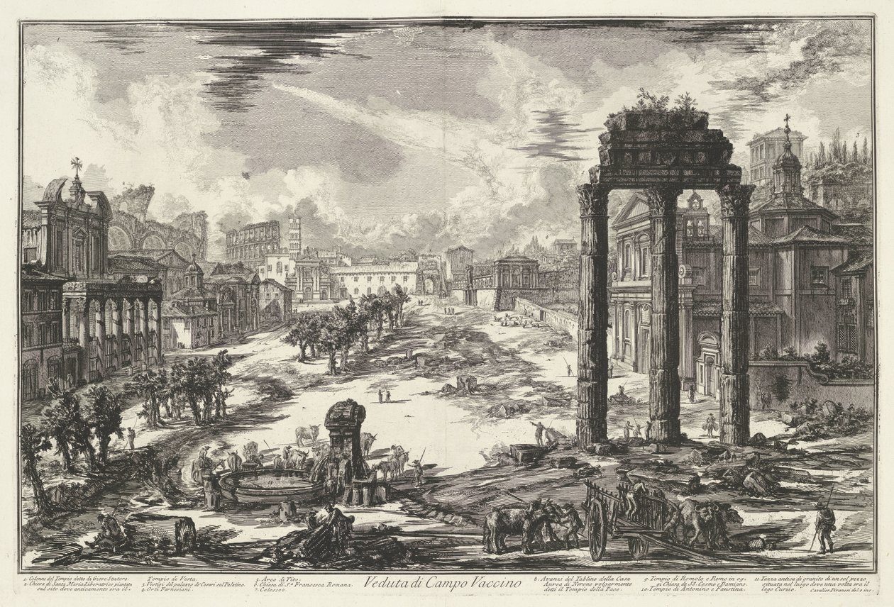 Forum Romanum te Rome door Giovanni Battista Piranesi