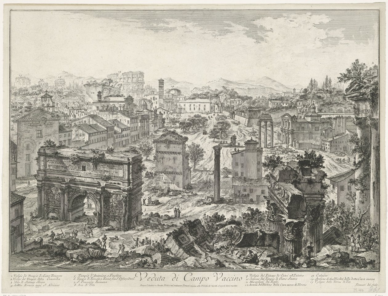 Forum Romanum te Rome door Giovanni Battista Piranesi