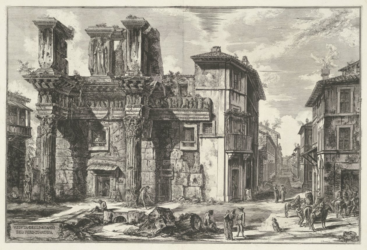Forum van Nerva te Rome door Giovanni-Battista Piranesi