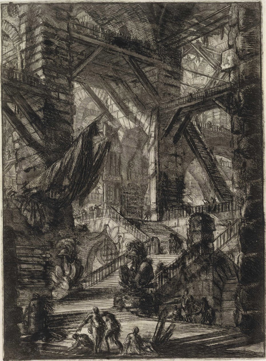 Uit de serie De Imaginaire Gevangenissen door Giovanni-Battista Piranesi