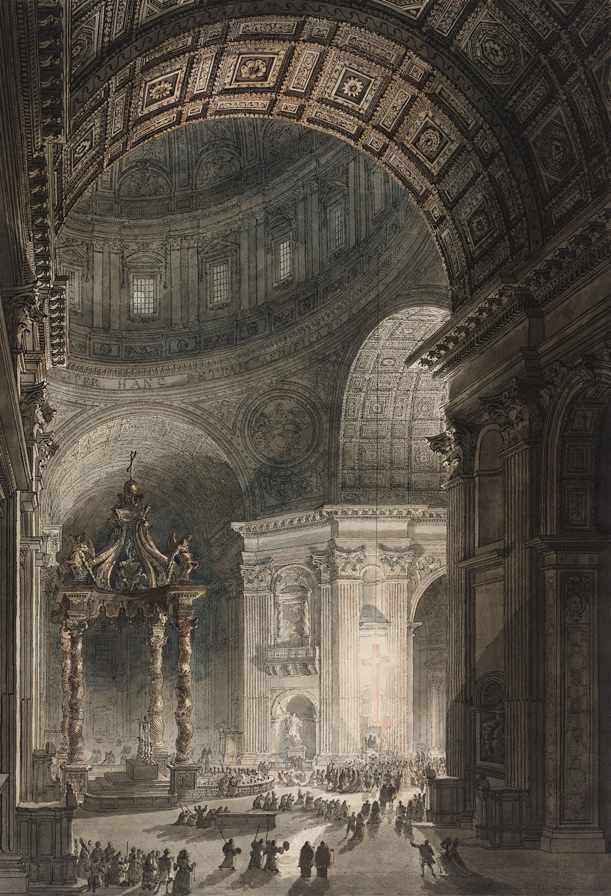 Verlichting van het Kruis in Sint-Pieter op Goede Vrijdag, 1787 door Giovanni Battista Piranesi