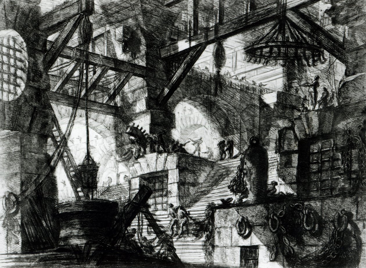 Denkbeeldige gevangenis door Giovanni Battista Piranesi