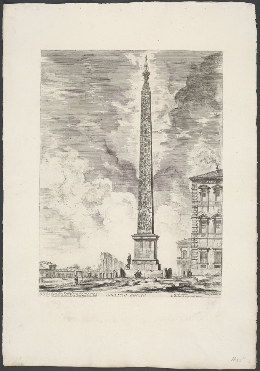 Lateraanse Obelisk te Rome door Giovanni-Battista Piranesi