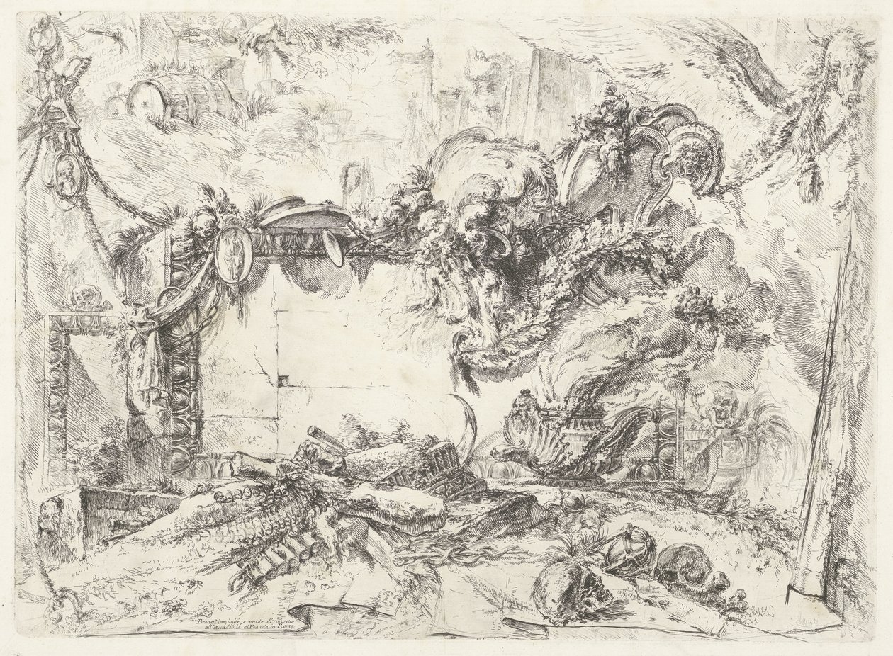 Monumenteel tablet door Giovanni Battista Piranesi