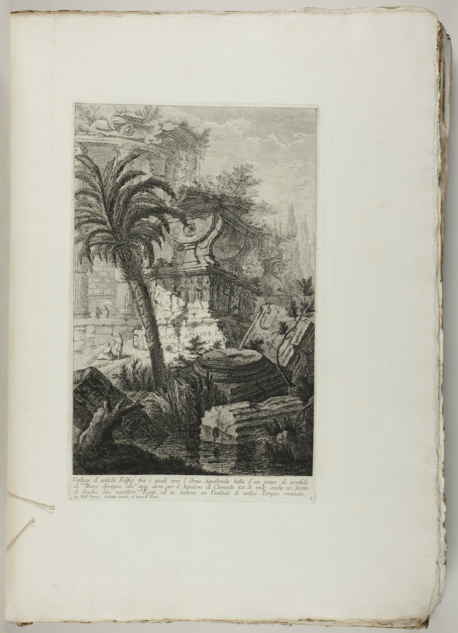 Diverse werken van architectuur; Verzameling van enkele tekeningen van Barberi da Cento bekend als Il Guercino door Giovanni Battista Piranesi