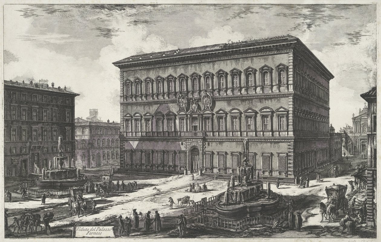 Palazzo Farnese te Rome door Giovanni-Battista Piranesi