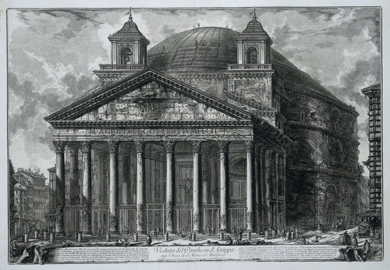 Pantheon te Rome door Giovanni Battista Piranesi